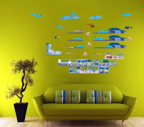 Miniatura 14 de The City - Vinilo adhesivo de vinilo para habitación de niños, camión de basura, colección de residuos sólidos, para dormitorio de niños, sala