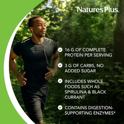 Miniatura 4 de NaturesPlus Energy Shake - 1.7 libras - 0.56 oz de proteína a base de plantas por porción - Contiene enzimas que apoyan la digestión - Sin azúcar