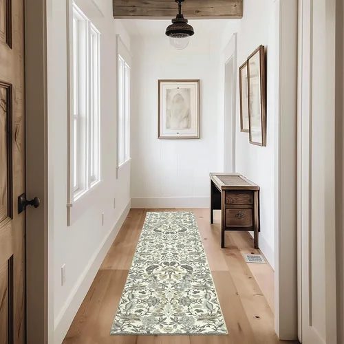 Miniatura 61 de EVERGRACE Alfombras de área para entrada, 2 x 3, de lana sintética, estilo bohemio, floral, para interiores y exteriores, alfombras pequeñas