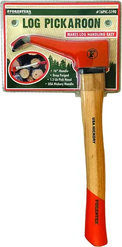 FORESTER Pickaroon Logging Tool | USA Hickory Handle | Hookaroon Logging Tool | Log Roller Tool & Forestry Tools for Dragging and Stacking Logs