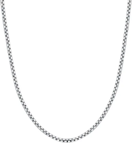 Miniatura 2 de BORUO Collar de cadena de plata de ley 925, cadena italiana de 0.039 in y 0.059 in con cierre de pinza de langosta de 14 a 30 pulgadas, collar