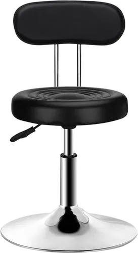 Silla redonda moderna ergonómica de salón con respaldo, altura ajustable, cajero de escritorio frontal, bar, estudio, estudiante, oficina, hogar,