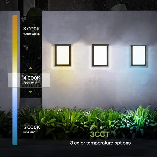 Miniatura 5 de ASD Lámpara LED de pared para exteriores de 8", aplique de casa para puerta delantera 3CCT, regulable, impermeable, certificada por ETL 12W