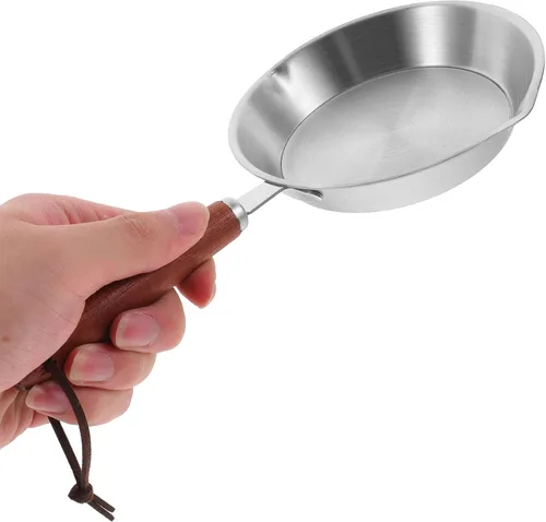 Miniatura 4 de SHERCHPRY Mini sartén para huevos, sartén antiadherente para tortillas, sartén redonda de acero inoxidable, sartén de cocina con asa para inducción
