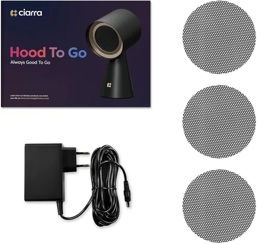 Miniatura 9 de CIARRA Campana Extractora Portátil, Campana Extractora de Escritorio con Ventilador de Escape de 2 Velocidades, Filtro de Aluminio Desmontable, Taza