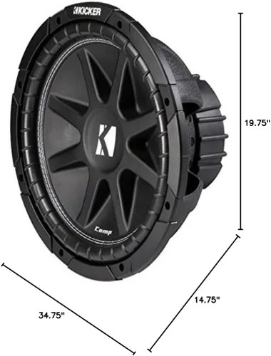 Miniatura 2 de KICKER Paquete 43C124-N con subwoofer Comp C12 Triple de 12" cargado 900 vatios subwoofer - Final 1.3 Ohm