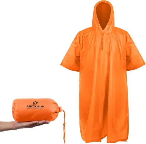 Miniatura 36 de Arcturus - Poncho ligero de nailon Ripstop con capucha ajustable