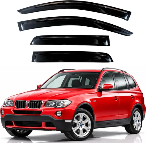 Miniatura 16 de KPY Visor de ventana compatible con Hyundai Tucson 2021-2025, 4 piezas de deflector de ventilación para ventana lateral, estilo Mugen, protector