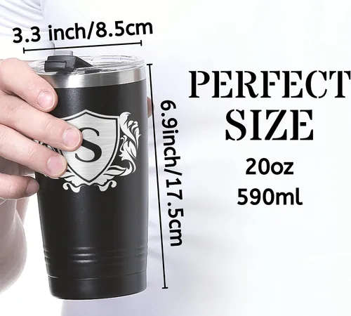 Miniatura 2 de Onebttl Regalos personalizados para hombres con iniciales, vaso de viaje con monograma para él, tazas de café personalizadas, regalos únicos