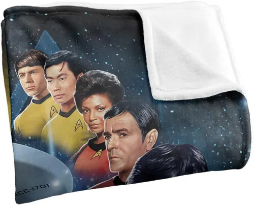 Miniatura 3 de Star Trek Among The Stars - Manta con licencia oficial de tacto sedoso, súper suave, 36 x 58 pulgadas