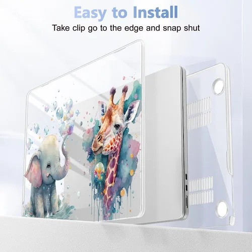 Miniatura 5 de Funda para MacBook Air 2026/2025/2024/2023 de 15 pulgadas M5 A3448/M4 A3241/M3 A3114/M2 A2941, elegante funda protectora rígida para MacBook Air