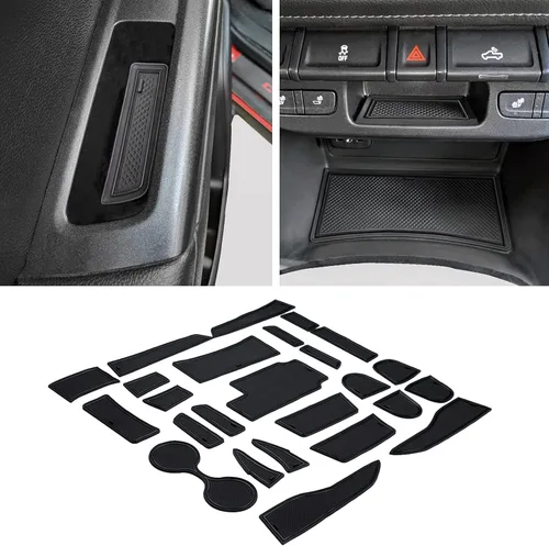 Miniatura 10 de JDMCAR Compatible con Accesorios para Chevy Colorado/GMC Canyon 2015-2022 Juego de Insertos Premium para Portavasos, Consola y Bolsillos de Puerta