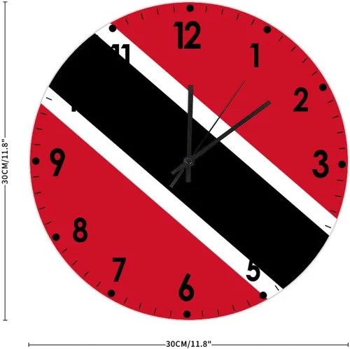Miniatura 426 de Cheyan Reloj de pared con bandera de Canadá de 12 pulgadas, silencioso, sin tictac, de PVC, funciona con pilas, reloj redondo decorativo, regalo