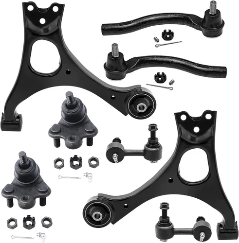 Miniatura 426 de Detroit Axle - Kit de brazos de control de extremo delantero de 8 piezas para Dodge Dakota 00-04, Durango 00-03, 4 brazos de control superior e