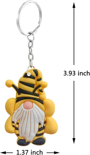 Miniatura 2 de 20 llaveros amarillos con forma de abejorro, gnomo de abejorro, adorno para decoración de fiesta de baby shower con temática de abeja, regalos