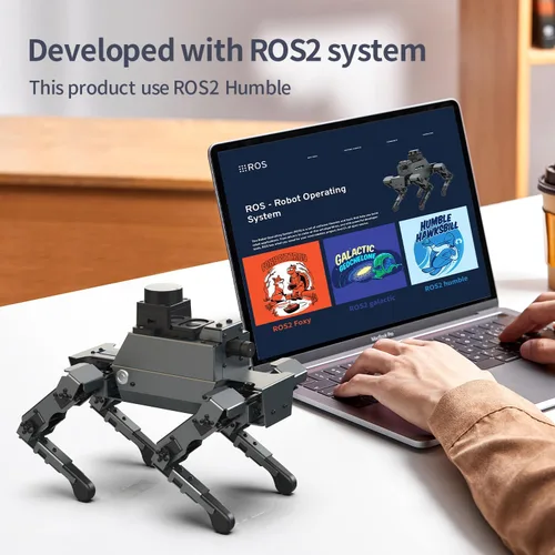 Miniatura 6 de Yahboom Raspberry Pi 5 Adultos AI Modelo Grande Robot Perro Python Programación 12 articulaciones Biónico Perro Mecánico DOGZILLA Reconocimiento