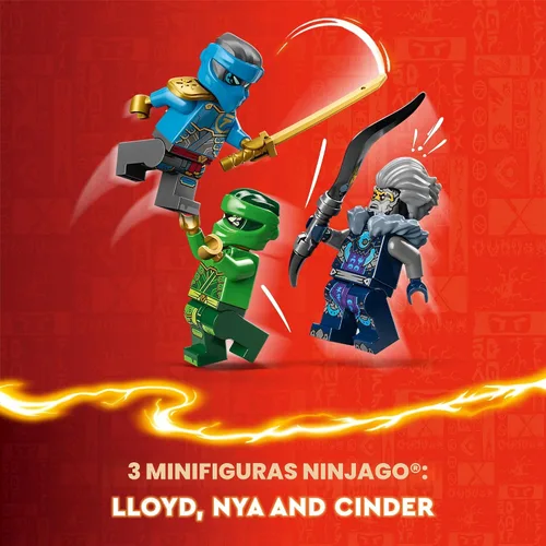 Miniatura 4 de LEGO NINJAGO 71817 - Juego de batalla personalizable con Mech de Poder Elemental de Lloyd con 3 figuras de acción Ninja, juego de aventuras