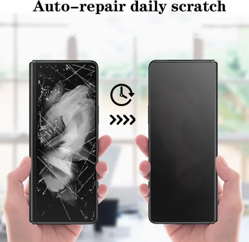 Miniatura 5 de Paquete de 2+2 protectores de pantalla mate de privacidad para Google Pixel 9 Pro Fold, antiespías, 1 unidad exterior + 1 película suave interior, 2