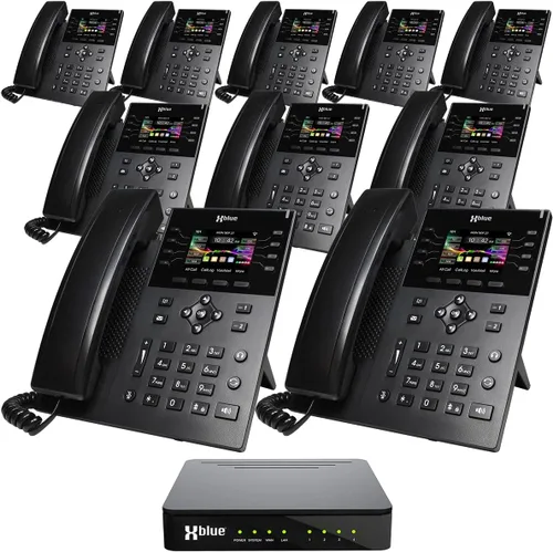 Miniatura 11 de Xblue QB1004 - Paquete de sistema QB con 4 teléfonos IP IP9g, incluyendo asistente automático, correo de voz, extensiones de teléfono celular
