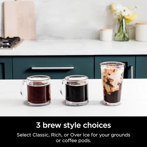 Miniatura 12 de Ninja Cafetera de goteo Máquina de café DualBrew Pro caliente y helada Uso con cápsulas de café K-Cup 3 estilos de preparación