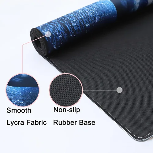 Miniatura 5 de Alfombrilla de Escritorio, Alfombrilla Grande para Ratón 35''×15.6'' XXL Extendida para Gaming con Base Antideslizante Bordes Cosidos Alfombrilla