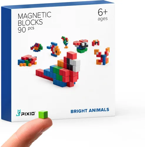 Miniatura 12 de PIXIO Mini bloques magnéticos y cubos magnéticos para niños, pequeños imanes para manualidades, juego de construcción STEM, juguetes de aprendizaje