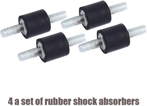 Miniatura 4 de Soportes de goma M4 amortiguadores antivibración Silentblock bobinas para coche y barco, paquete de 4 (M4 0.394 x 0.394 in)