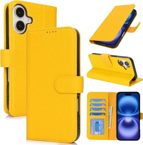 Miniatura 171 de Zouzt Funda para iPhone 11 de 6.1 pulgadas de piel auténtica con 4 ranuras para tarjetas, tarjetero con bloqueo RFID, tapa magnética, función atril