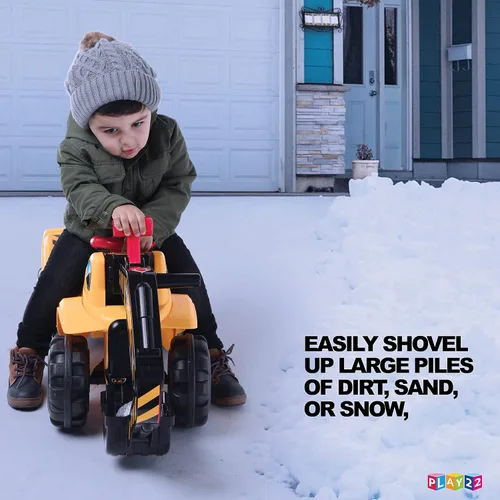 Miniatura 3 de Play22 - Tractores de juguete para niños en excavadora – Sonidos musicales de tractor incluye casco con rocas – Juego de simulación – Camión