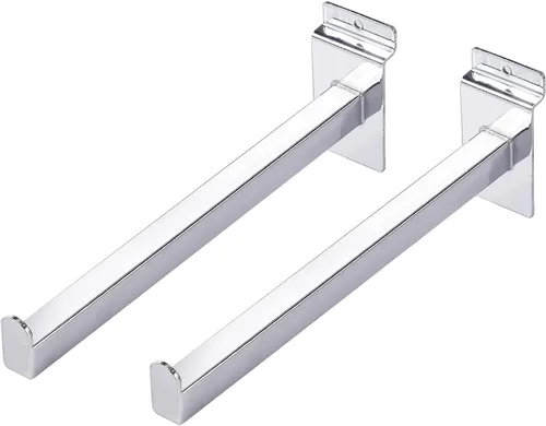 Miniatura 4 de KEILEOHO 16 ganchos Slatwall Deluxe de 10 pulgadas, soportes de estante resistentes para Slatwall, ganchos de panel para garaje, tienda, exhibición