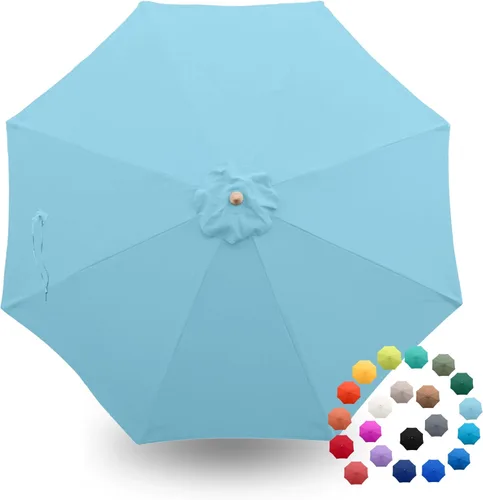 Miniatura 28 de Formosa Covers - Toldo de repuesto para sombrilla de patio de 9 pies - Lona superior de 8 varillas - Tela de paraguas con protección UV 300D