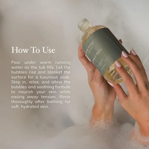 Miniatura 6 de Deep Steep baño de burbujas, lavanda y manzanilla 17 oz – Reducción de alergias clínicamente probada, baño relajante con manteca de karité y aceite