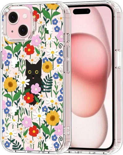 MOSNOVO - Funda para iPhone 14/15 Plus, protección Buffertech contra caídas de grado militar (6.6 pies), antidesprendimiento, poliuretano