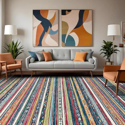Miniatura 54 de Alfombras de área 9x12 para sala de estar: Alfombra oriental lavable de 108 pies cuadrados para dormitorio - Alfombra de pelo bajo ultra delgada