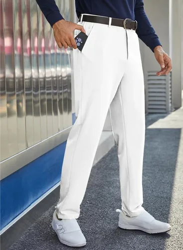 Miniatura 4 de JMIERR Pantalones de golf para hombre, elásticos, ajustados, para correr, viajes, trabajo, pantalones de vestir chinos para hombre