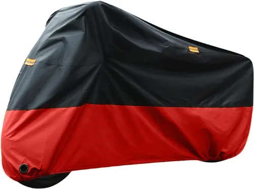 Miniatura 11 de Funda impermeable para motocicleta para exteriores, con agujeros de bloqueo y bolsa de almacenamiento para hasta 104 pulgadas, Yamaha, Honda, Harley