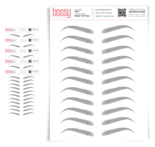 Miniatura 22 de 5 paquetes de tatuajes temporales para cejas, adhesivos impermeables para cejas, tatuajes falsos para el cabello tipo pelar de transferencia