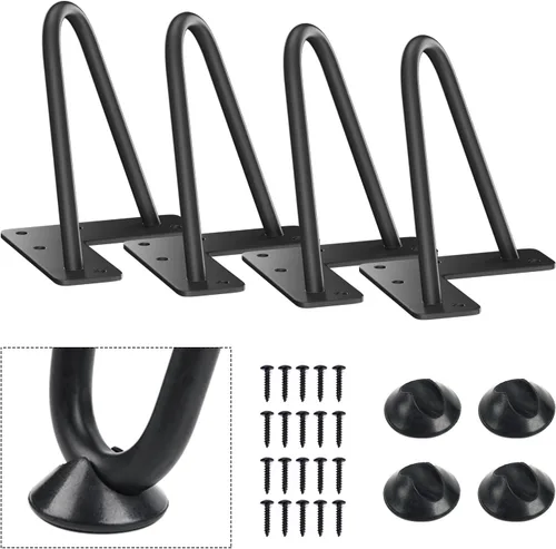 Miniatura 29 de SMARTSTANDARD Patas de muebles de horquilla de alta resistencia de 4 pulgadas, proyectos de bricolaje de metal para el hogar para soporte de TV