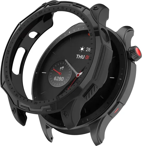 Miniatura 3 de Paquete de 3 fundas de reloj a prueba de golpes compatibles con Amazfit GTR 4 Smartwatch (negro)