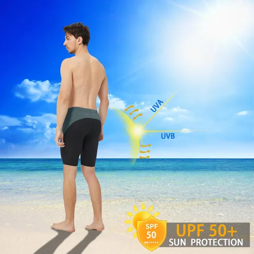 Miniatura 47 de Traje de baño deportivo competitivo para hombre, traje de entrenamiento de resistencia de carreras, pantalones cortos de natación de secado rápido