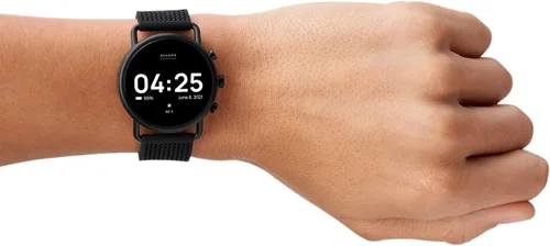 Miniatura 5 de Reloj inteligente con pantalla táctil de acero inoxidable con frecuencia cardíaca GPS NFC y notificaciones de teléfono inteligente Connected Falster