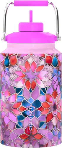 Miniatura 11 de The Coldest Water Bottle - Botella de un galón de agua con tapa superior abatible, con popote, botella de agua de 128 oz (1 galón)
