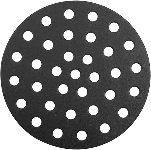 Miniatura 8 de Rejilla redonda de fondo de hierro fundido para Big Green Egg, placa de carbón de alto calor para barbacoa, apta para Big Green Egg S/Mini/Mediano