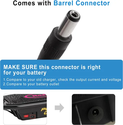 Miniatura 2 de LotFancy Cargador de batería de 12 V, para Razor Power Core E90, juguetes de paseo para niños de 12 voltios, adaptador de fuente de alimentación