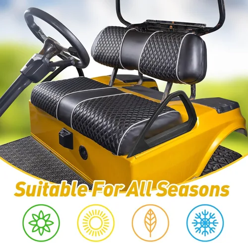 Miniatura 5 de NOKINS Fundas de asiento de carrito de golf para Club Car DS 2000.5 en adelante, cojín de asiento delantero estándar OEM, fundas de asiento