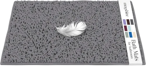 Miniatura 16 de MAYSHINE Alfombra de Baño de Chenilla Afelpada Extra Suave, Súper Absorbente, Alfombra de Baño Antideslizante Microfibra Esponjosa