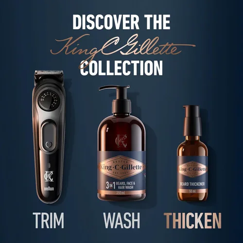 Miniatura 8 de King C. Gillette Espesante de barba formulado con complejo de vitamina B y cafeína, 1.7 onzas