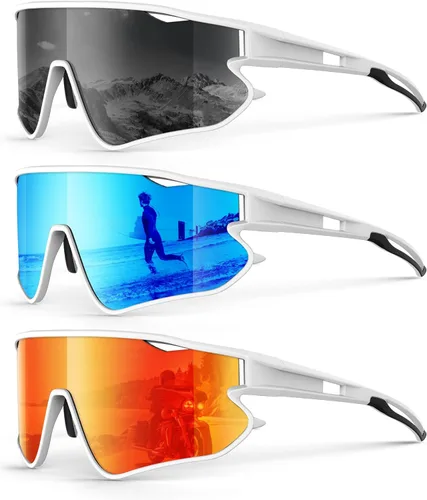 Miniatura 9 de KALIYADI Gafas de sol polarizadas para hombre, lentes de sol polarizadas para ciclismo, gafas de sol deportivas para correr, ciclismo, protección