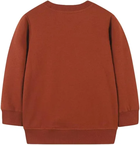 Miniatura 2 de Sudadera de algodón con cuello redondo y manga larga para niños pequeños