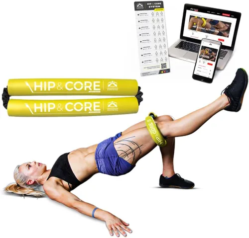 Crossover Symmetry Sistema de cadera y núcleo: bandas de entrenamiento en casa con resistencia de bucle para estirar y fortalecer piernas, glúteos,
